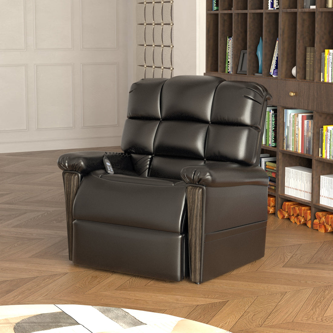 Naples Bread 0-Gravity Power Leather Recliner