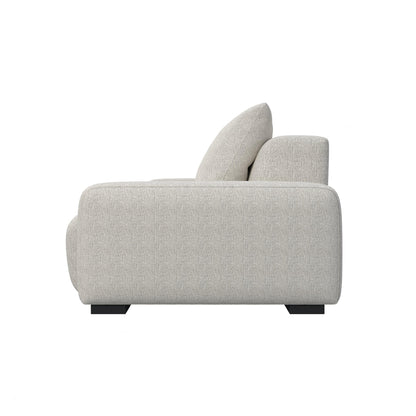 HyPrim Lisbon Tofu 3 Seater fabric sofa with Footstool