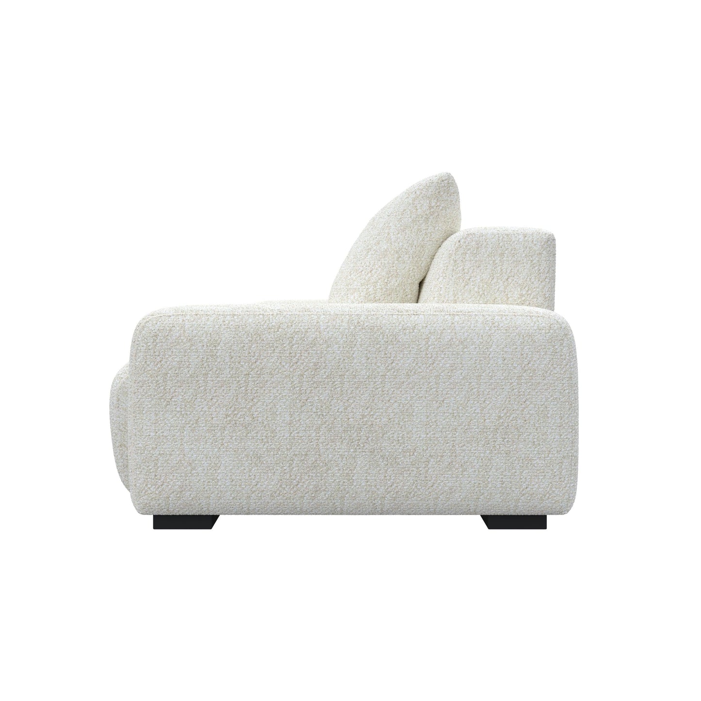 HyPrim Lisbon Tofu 3 Seater fabric sofa with Footstool