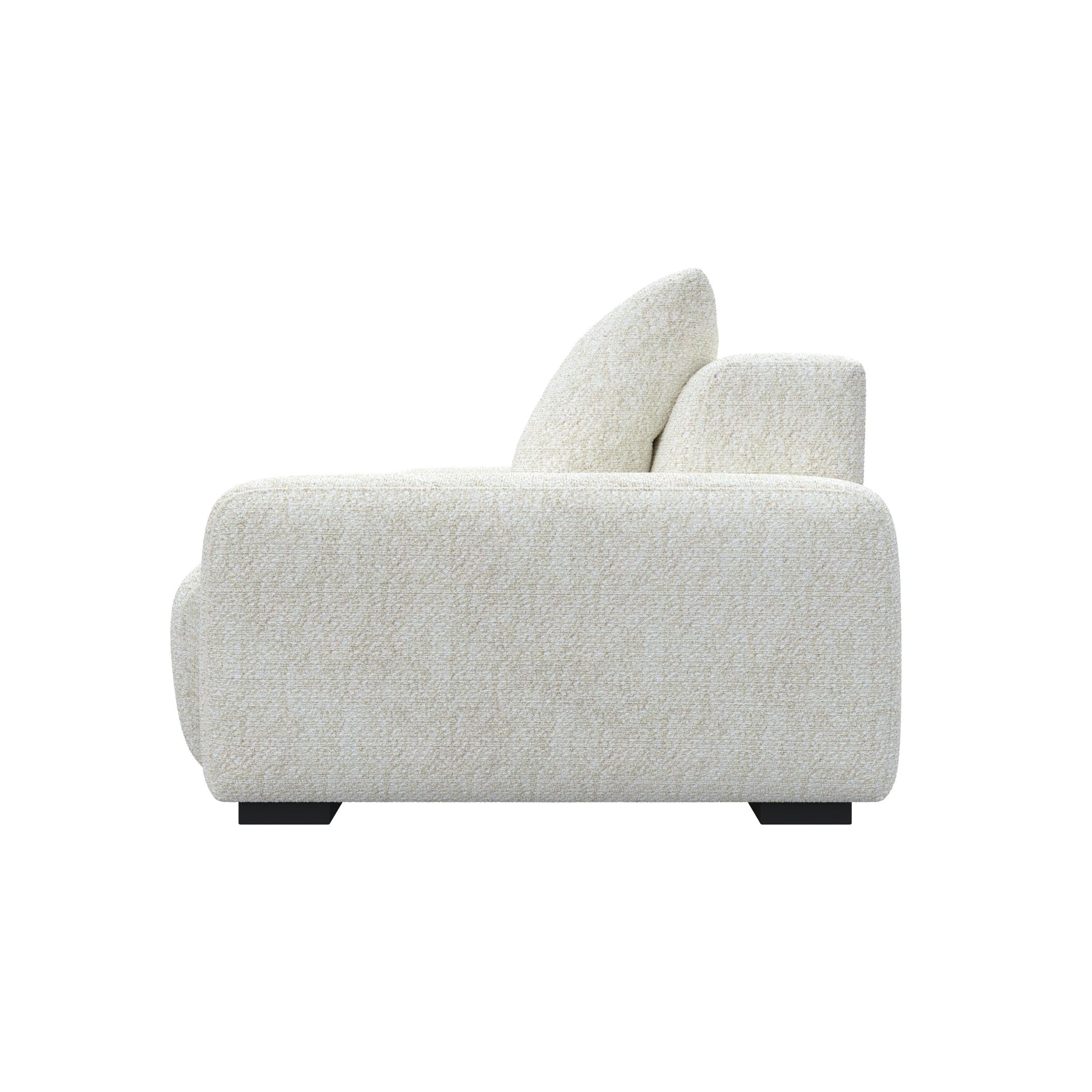 HyPrim Lisbon Tofu 3 Seater fabric sofa with Footstool