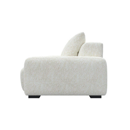 HyPrim Lisbon Tofu 3 Seater fabric sofa with Footstool