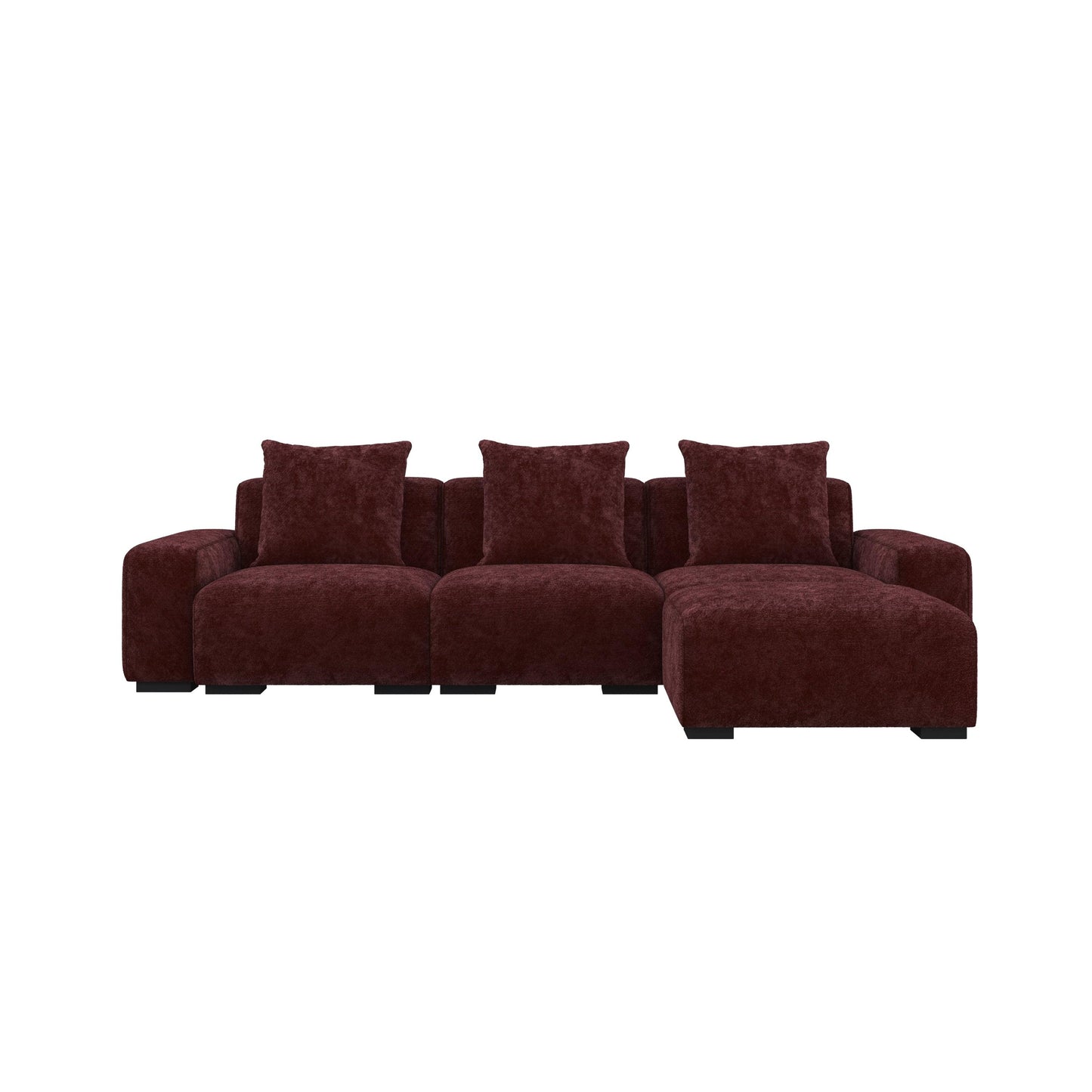 HyPrim Lisbon Tofu 3 Seater fabric sofa with Footstool
