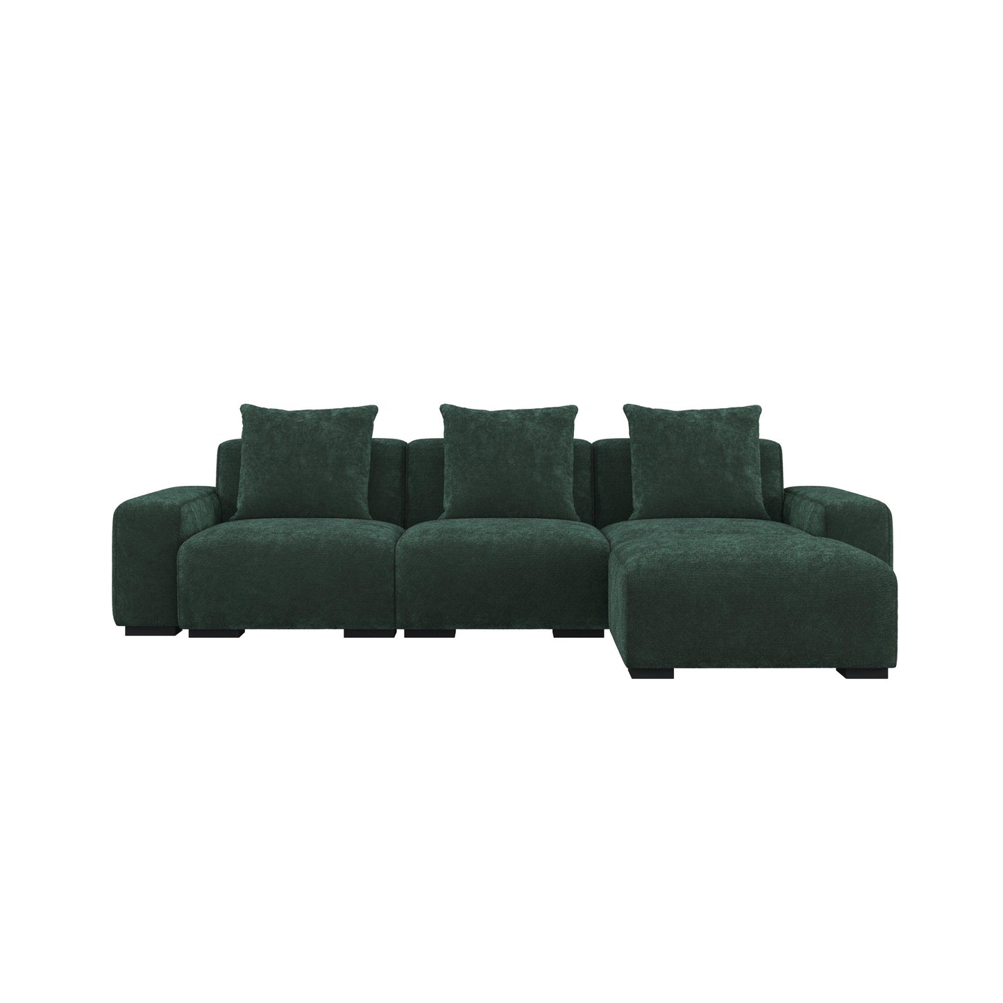 HyPrim Lisbon Tofu 3 Seater fabric sofa with Footstool