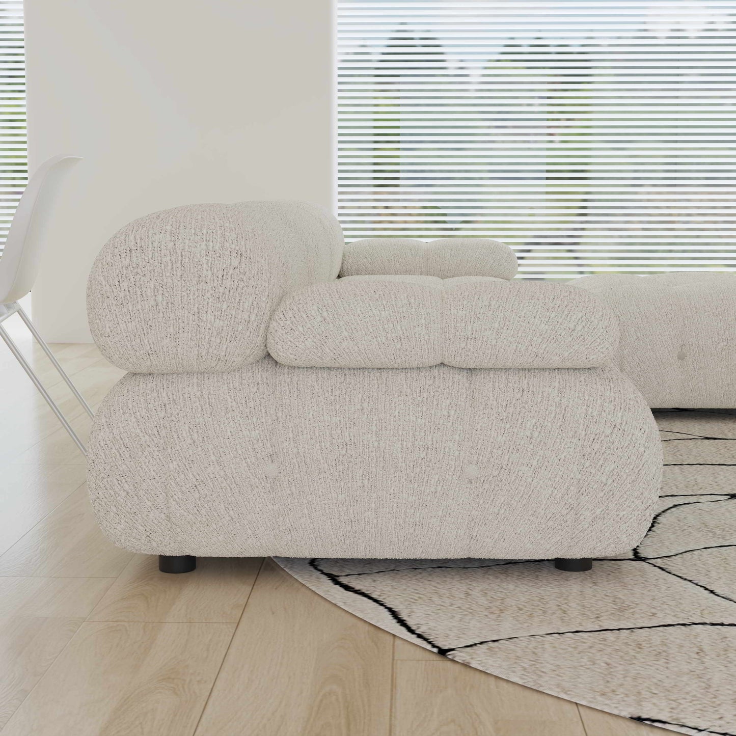 Lisbon Elegant Modular Fabric Sofa HyPrim L shape sectional sofa