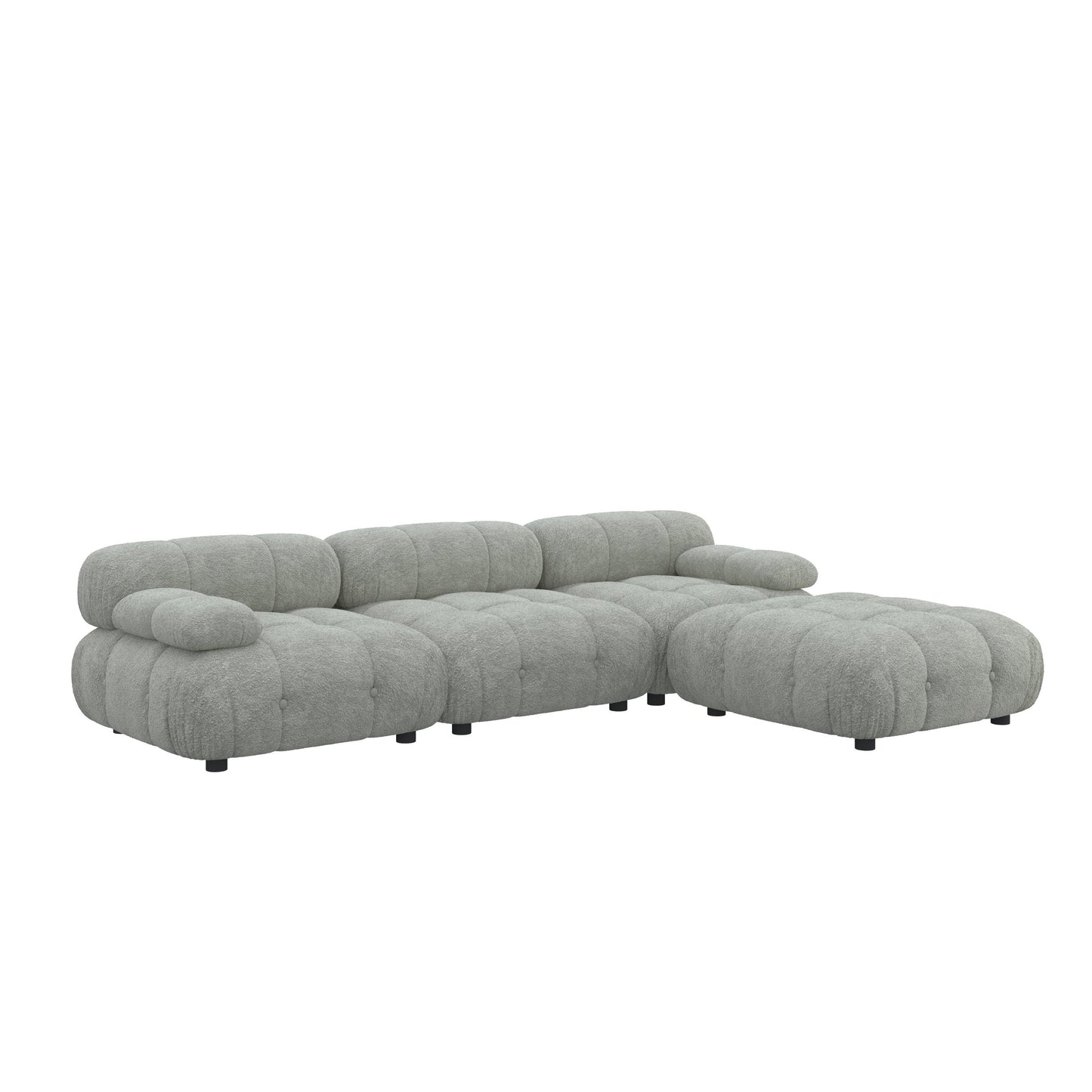 Lisbon Elegant Modular Fabric Sofa HyPrim L shape sectional sofa