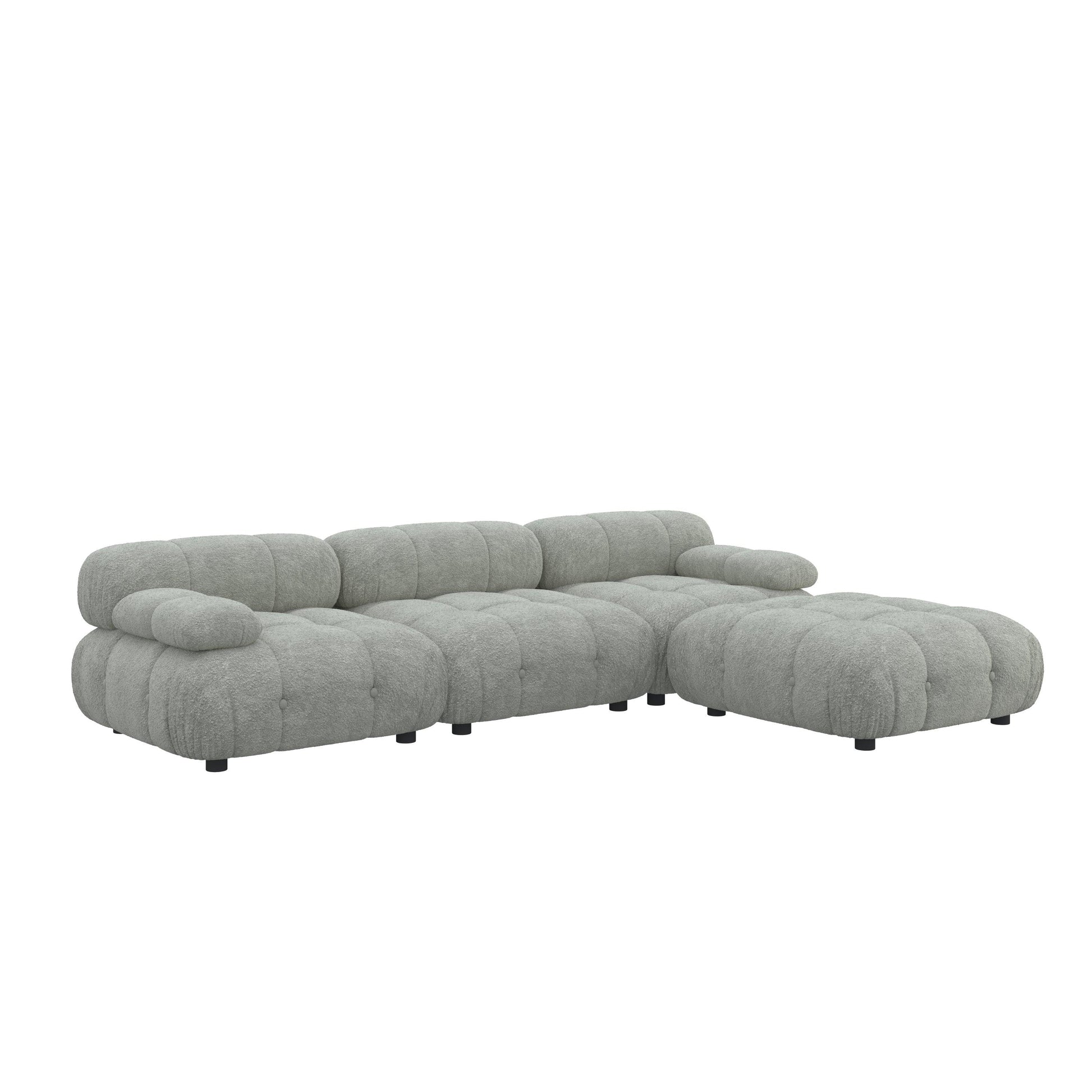 Lisbon Elegant Modular Fabric Sofa HyPrim L shape sectional sofa