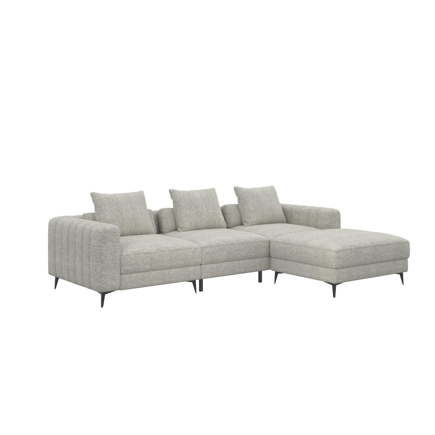 Lisbon Minimalist Modular Fabric Sofa HyPrim L shape sectional sofa
