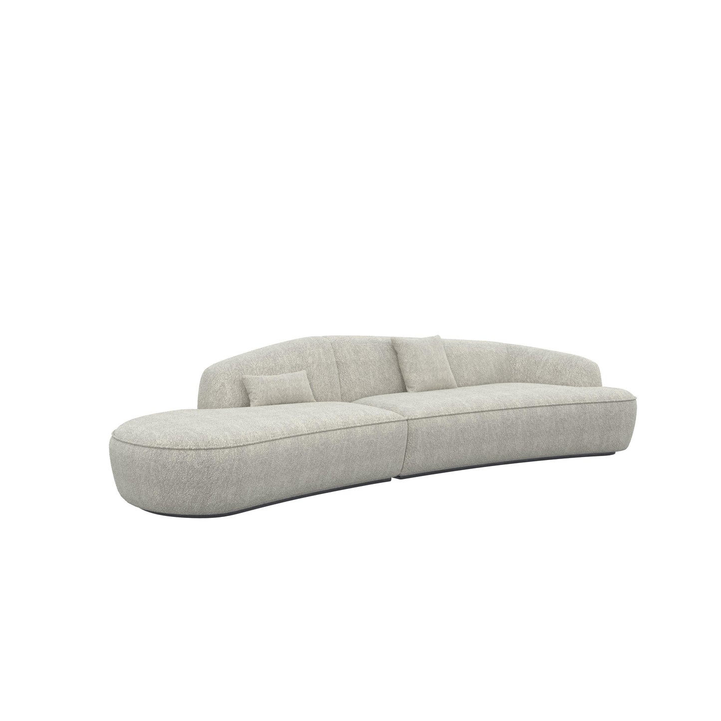 Lisbon Crescent Irregulate Fabric Sofa HyPrim Sectional Sofa