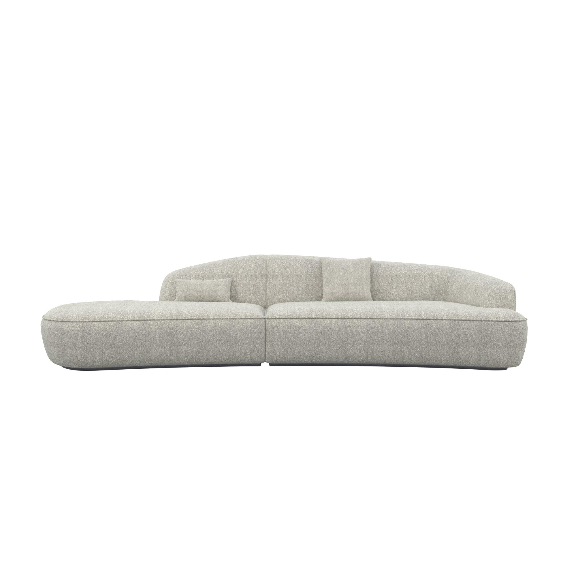 Lisbon Crescent Irregulate Fabric Sofa HyPrim Sectional Sofa