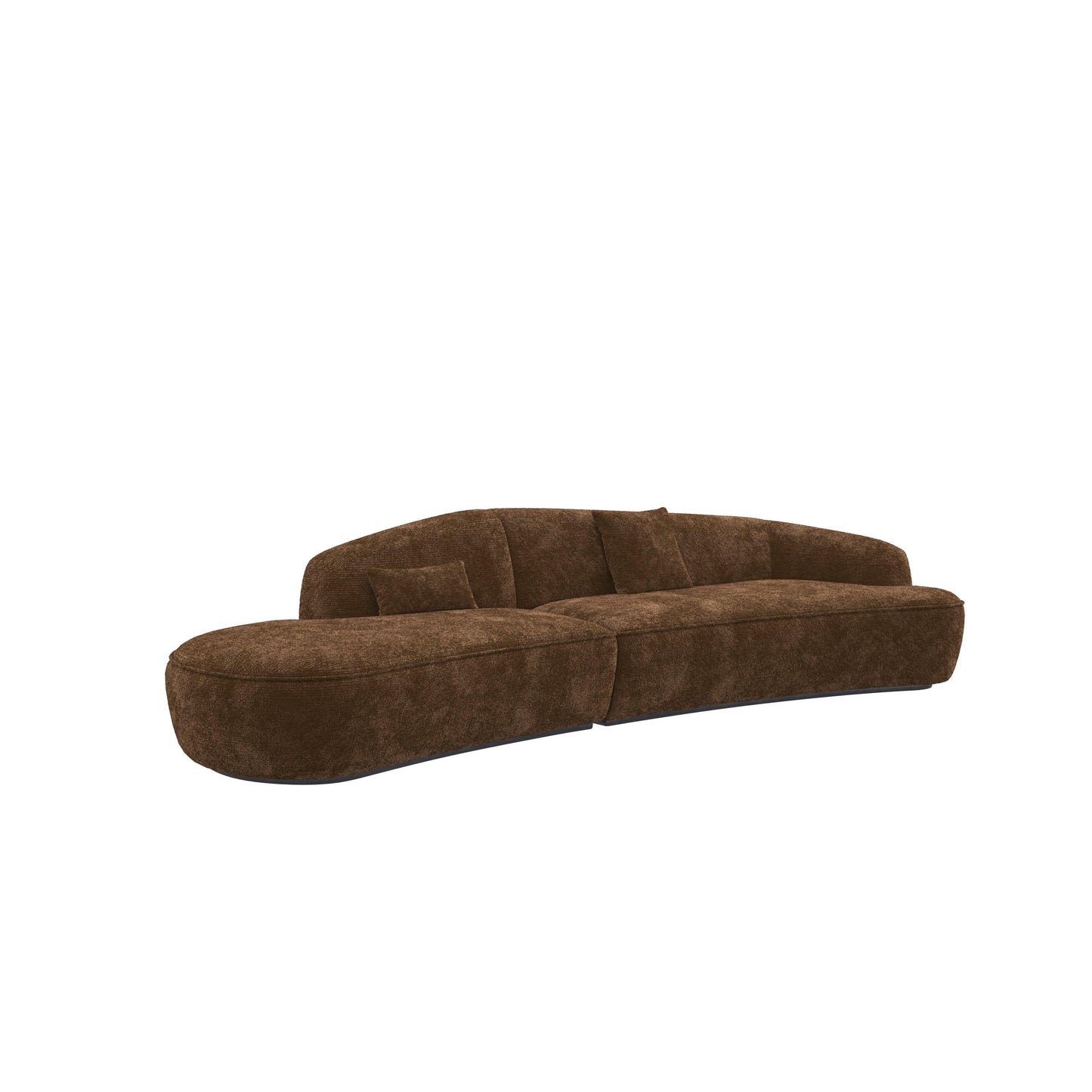 Lisbon Crescent Irregulate Fabric Sofa HyPrim Sectional Sofa