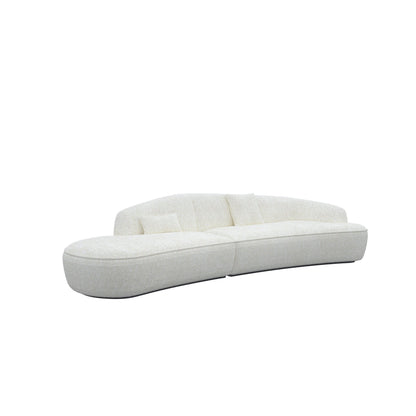 Lisbon Crescent Irregulate Fabric Sofa HyPrim Sectional Sofa