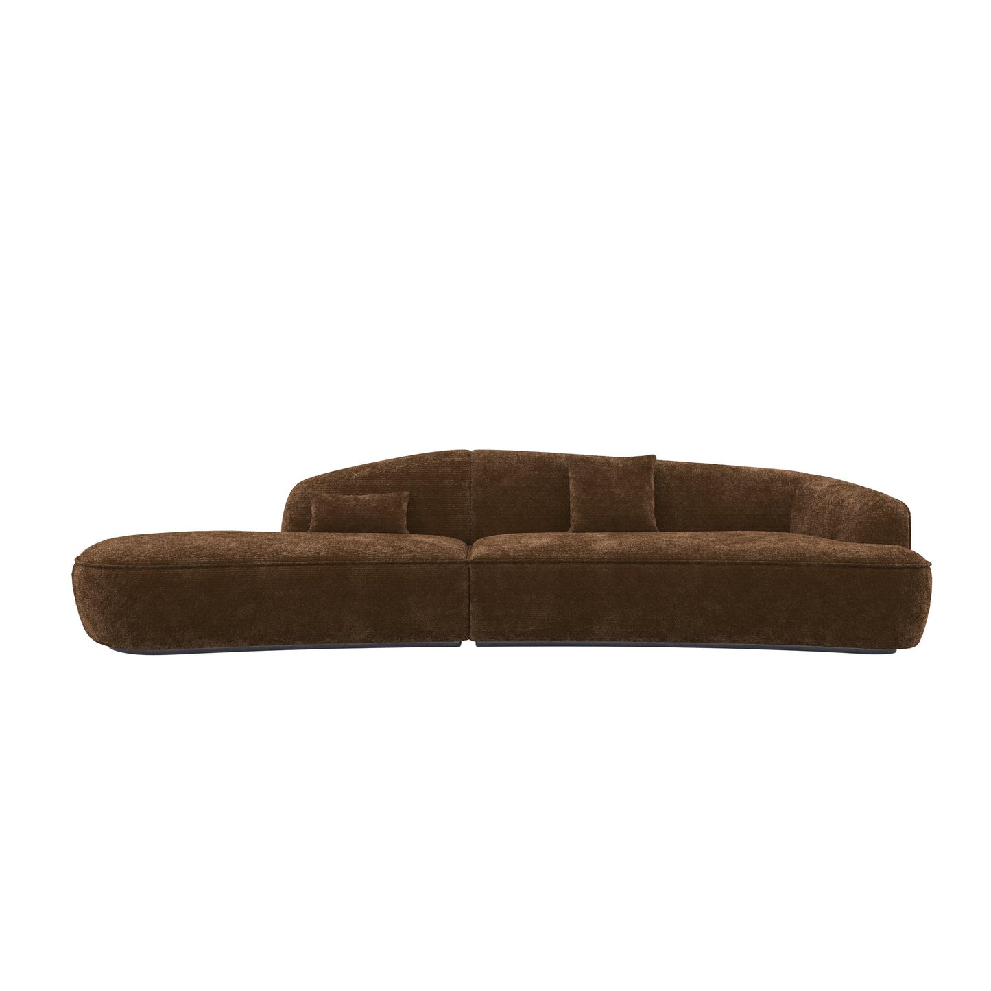 Lisbon Crescent Irregulate Fabric Sofa HyPrim Sectional Sofa