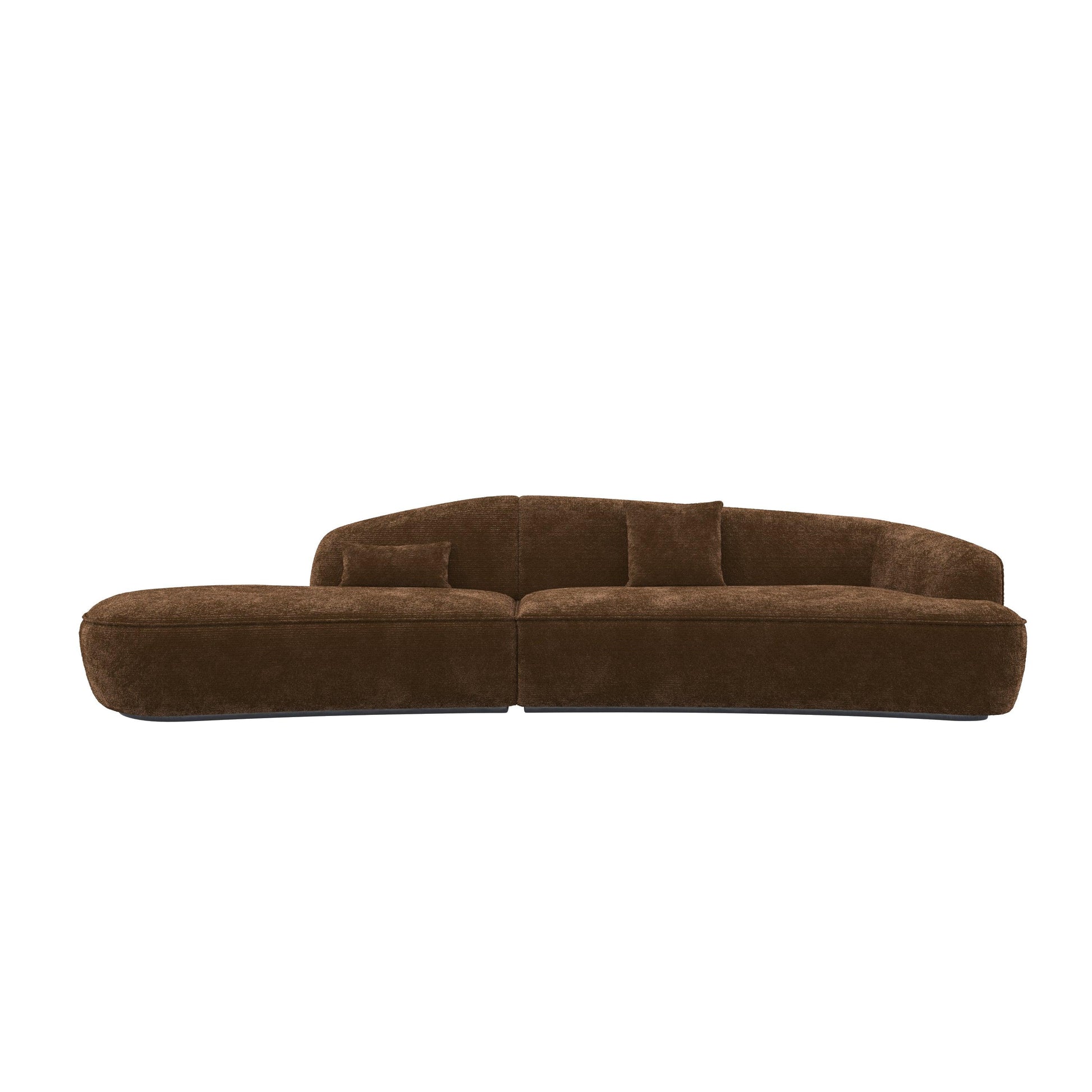 Lisbon Crescent Irregulate Fabric Sofa HyPrim Sectional Sofa