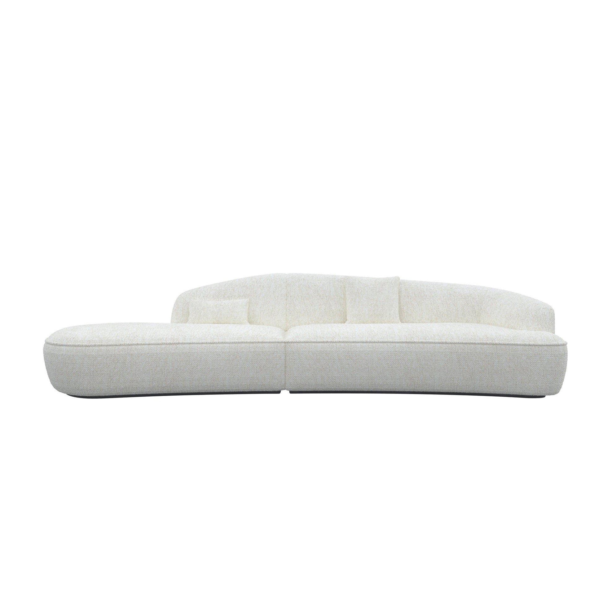 Lisbon Crescent Irregulate Fabric Sofa HyPrim Sectional Sofa