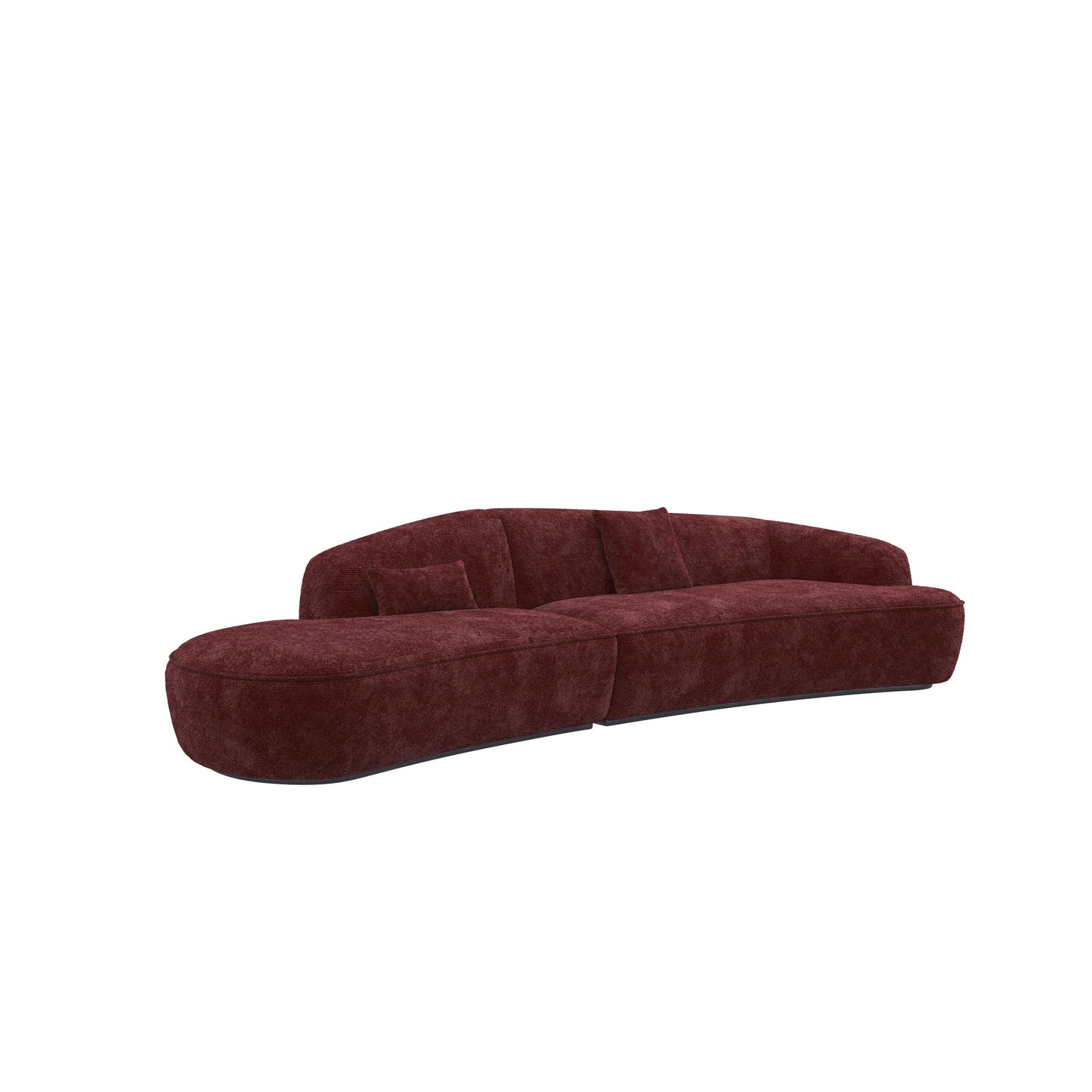 Lisbon Crescent Irregulate Fabric Sofa HyPrim Sectional Sofa