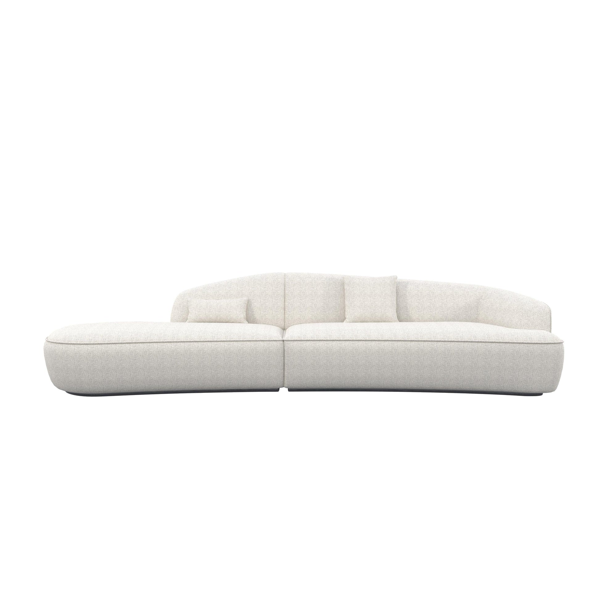 Lisbon Crescent Irregulate Fabric Sofa HyPrim Sectional Sofa