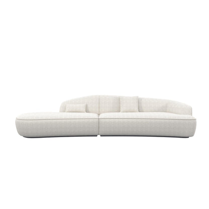 Lisbon Crescent Irregulate Fabric Sofa HyPrim Sectional Sofa