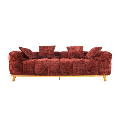 fabric sofa red