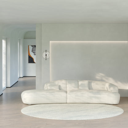 Lisbon Crescent Irregulate Fabric Sofa HyPrim Sectional Sofa