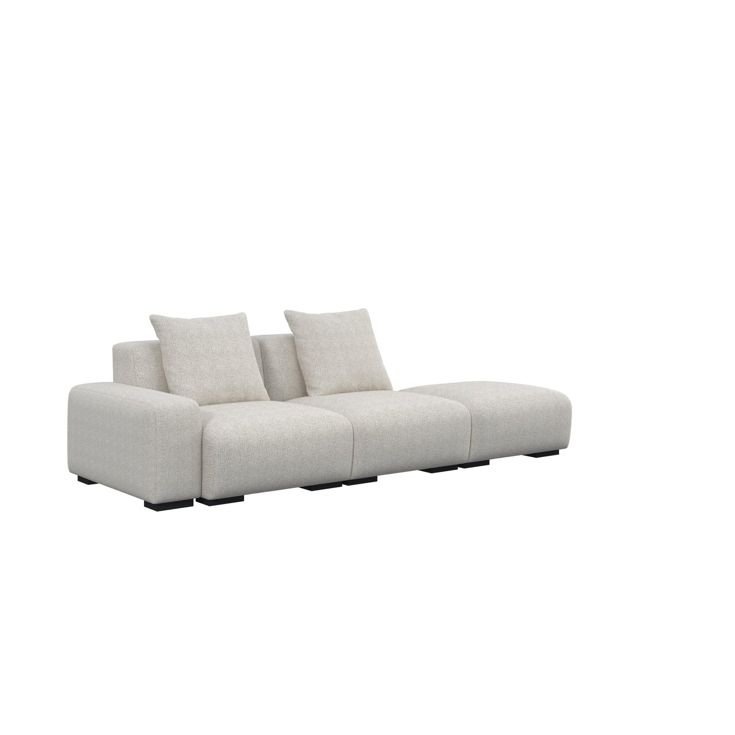 Lisbon Open Tofu Fabric Sofa with Footstool HyPrim Sectional Sofa