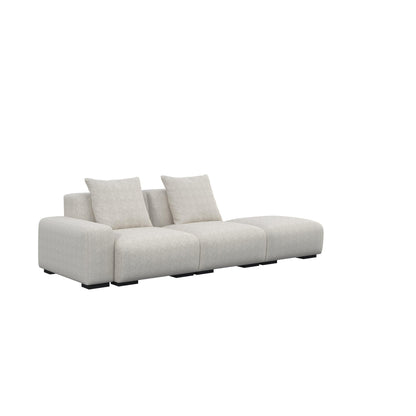 Lisbon Open Tofu Fabric Sofa with Footstool HyPrim Sectional Sofa