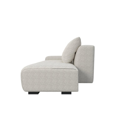Lisbon Open Tofu Fabric Sofa with Footstool HyPrim Sectional Sofa