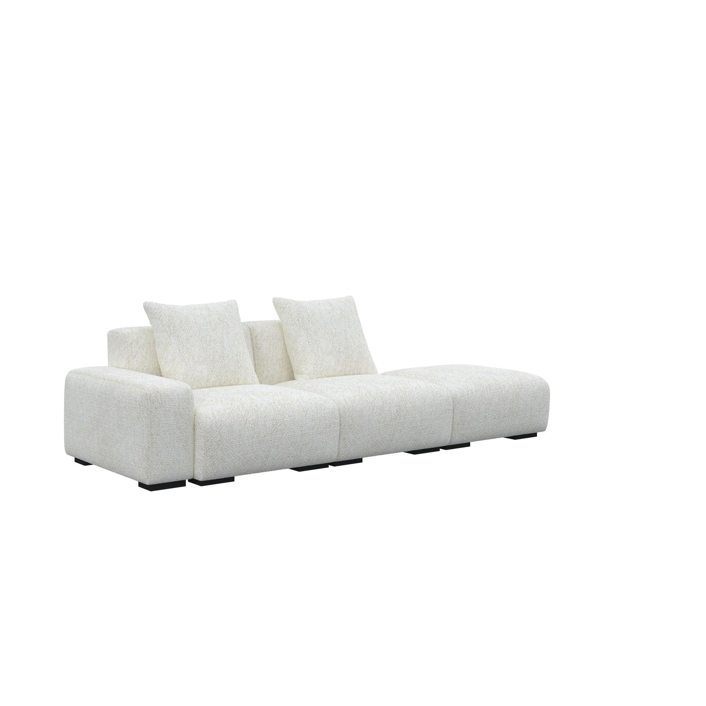 Lisbon Open Tofu Fabric Sofa with Footstool HyPrim Sectional Sofa