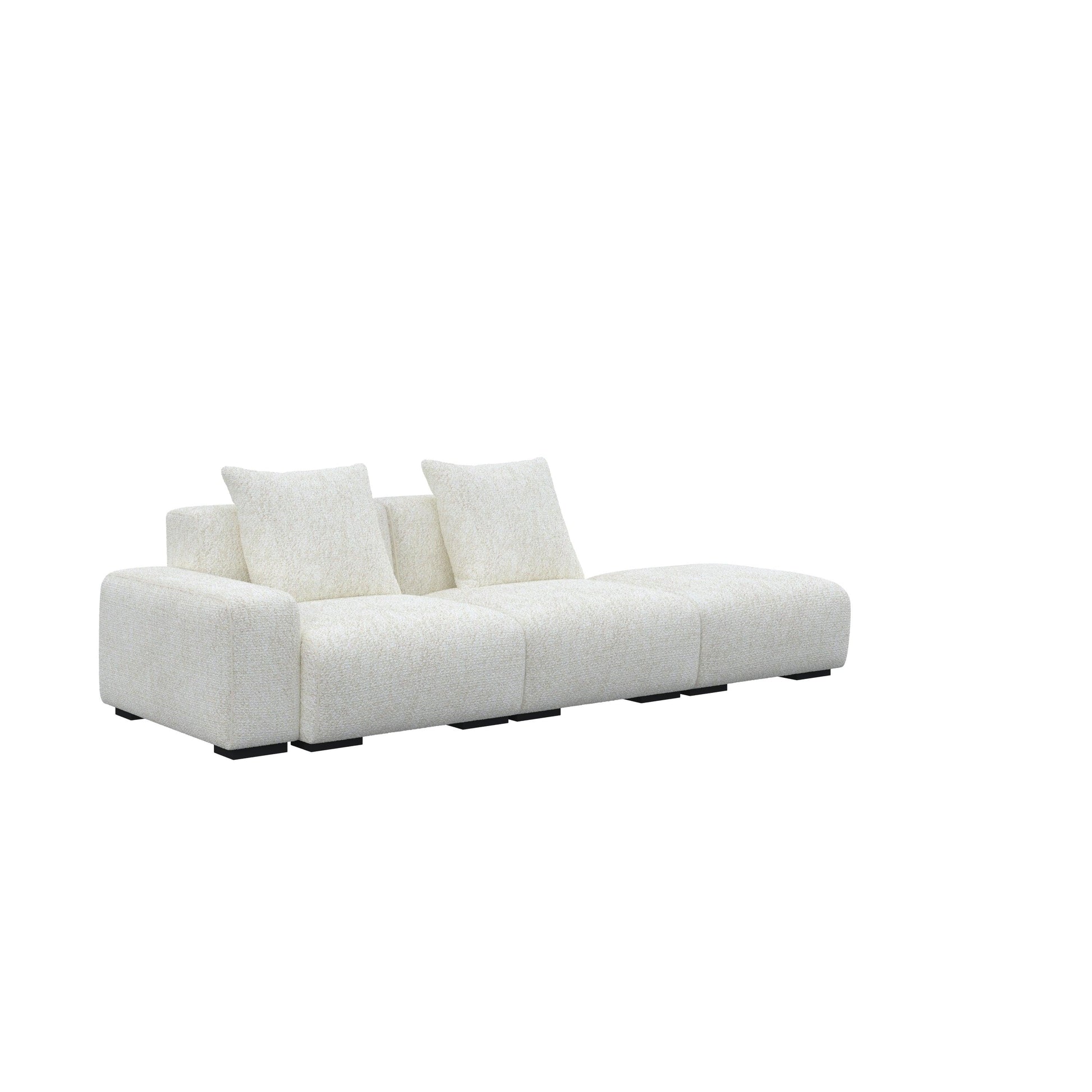 Lisbon Open Tofu Fabric Sofa with Footstool HyPrim Sectional Sofa