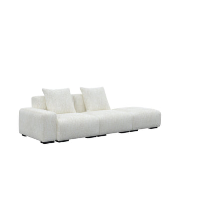 Lisbon Open Tofu Fabric Sofa with Footstool HyPrim Sectional Sofa