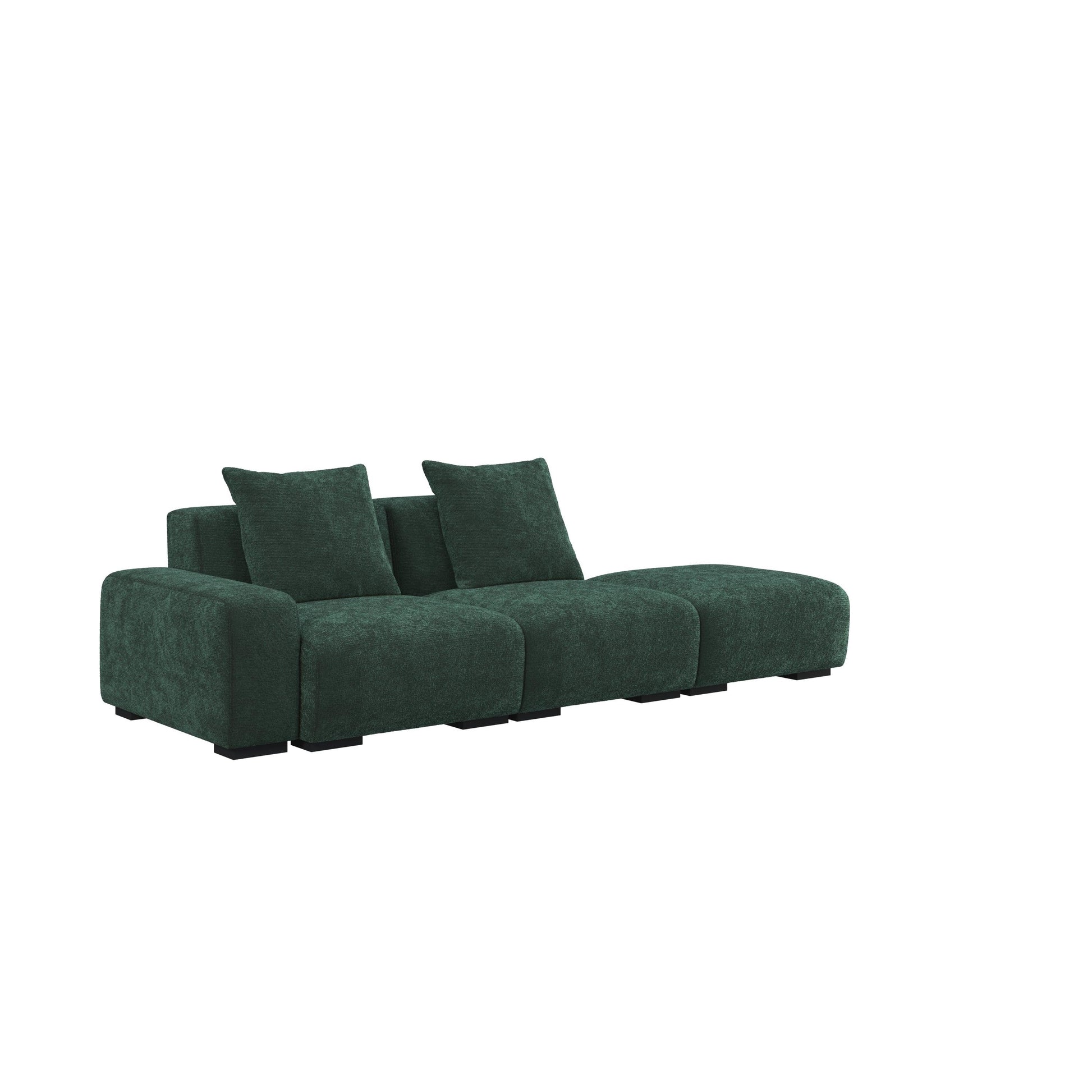 Lisbon Open Tofu Fabric Sofa with Footstool HyPrim Sectional Sofa
