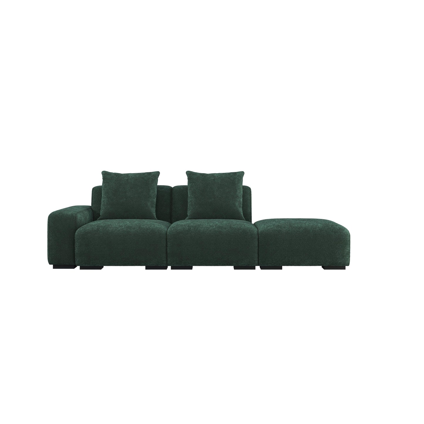 Lisbon Open Tofu Fabric Sofa with Footstool HyPrim Sectional Sofa