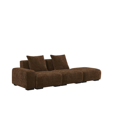 Lisbon Open Tofu Fabric Sofa with Footstool HyPrim Sectional Sofa