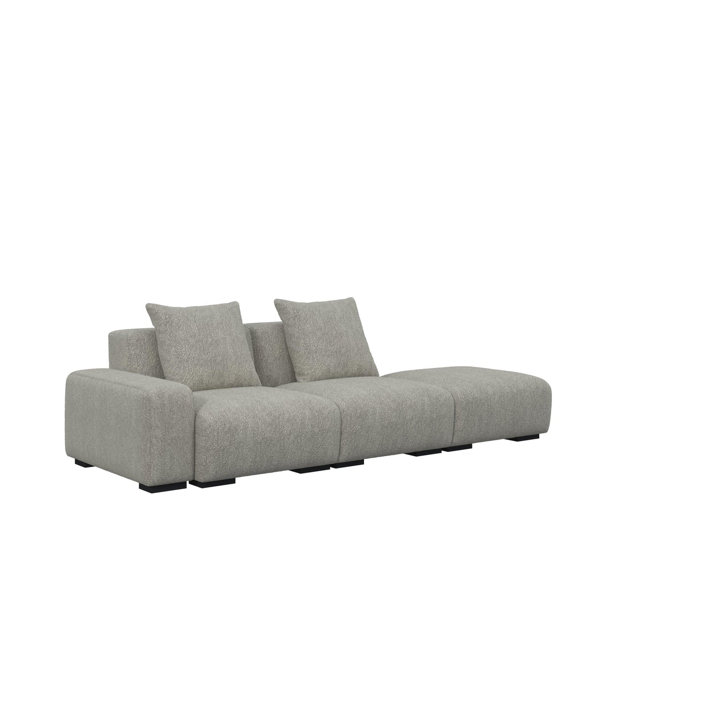 Lisbon Open Tofu Fabric Sofa with Footstool HyPrim Sectional Sofa