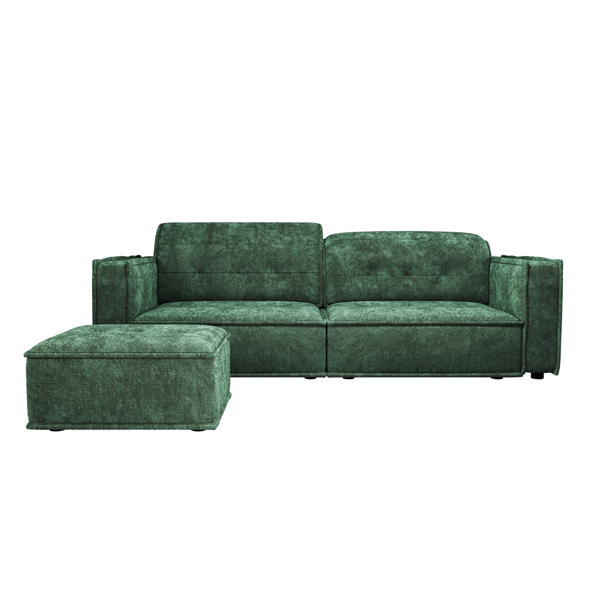 HyPrim Lisbon Audrey Olive Drab Fabric Sofa
