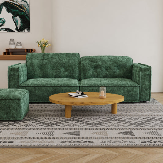 HyPrim Lisbon Audrey Olive Drab Fabric Sofa