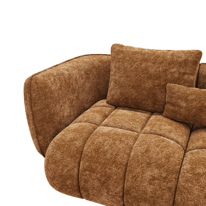 HyPrim Lisbon Claire Chocolate Fabric Loveseat