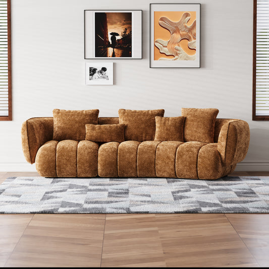 HyPrim Lisbon Claire Chocolate Fabric Loveseat