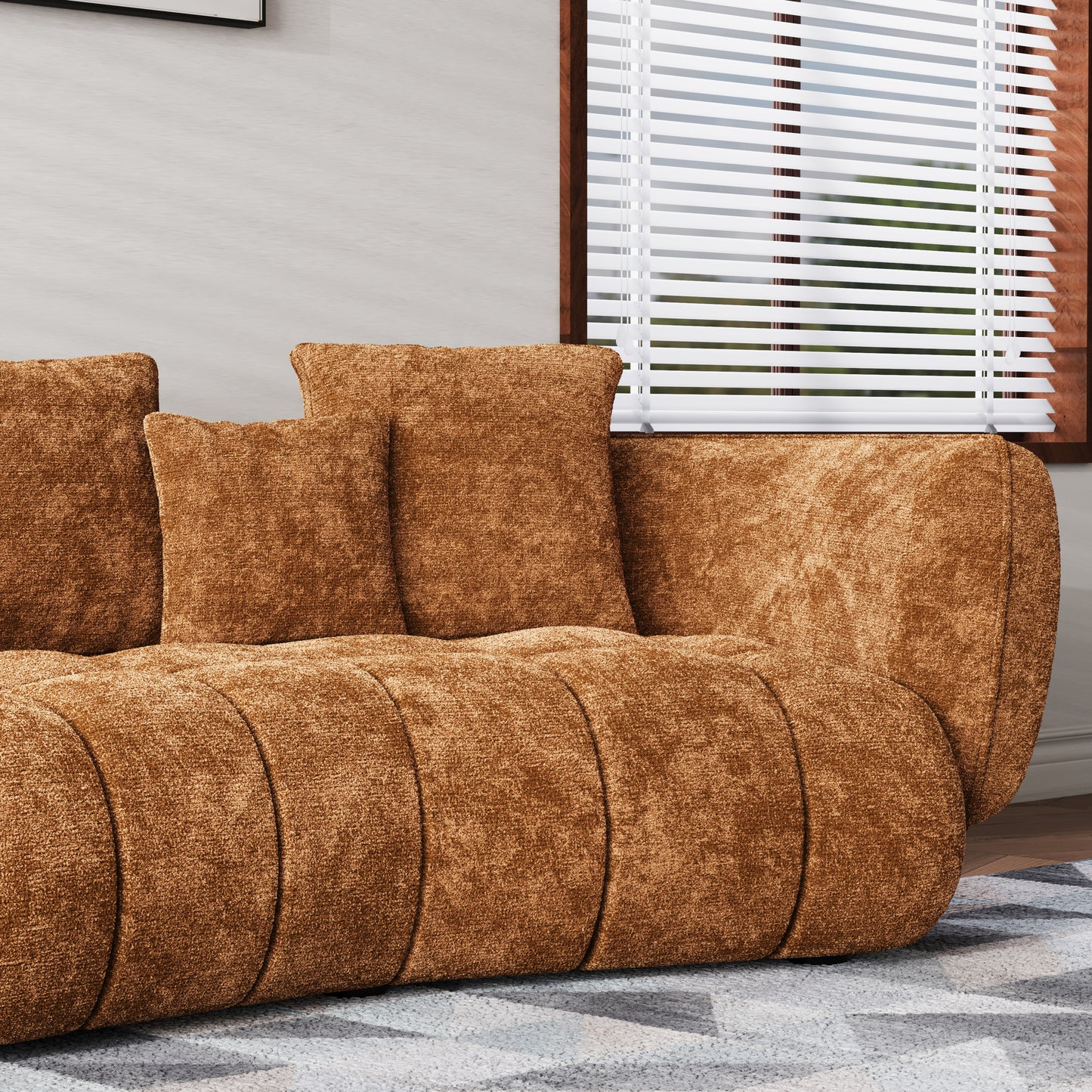 HyPrim Lisbon Claire Chocolate Fabric Loveseat