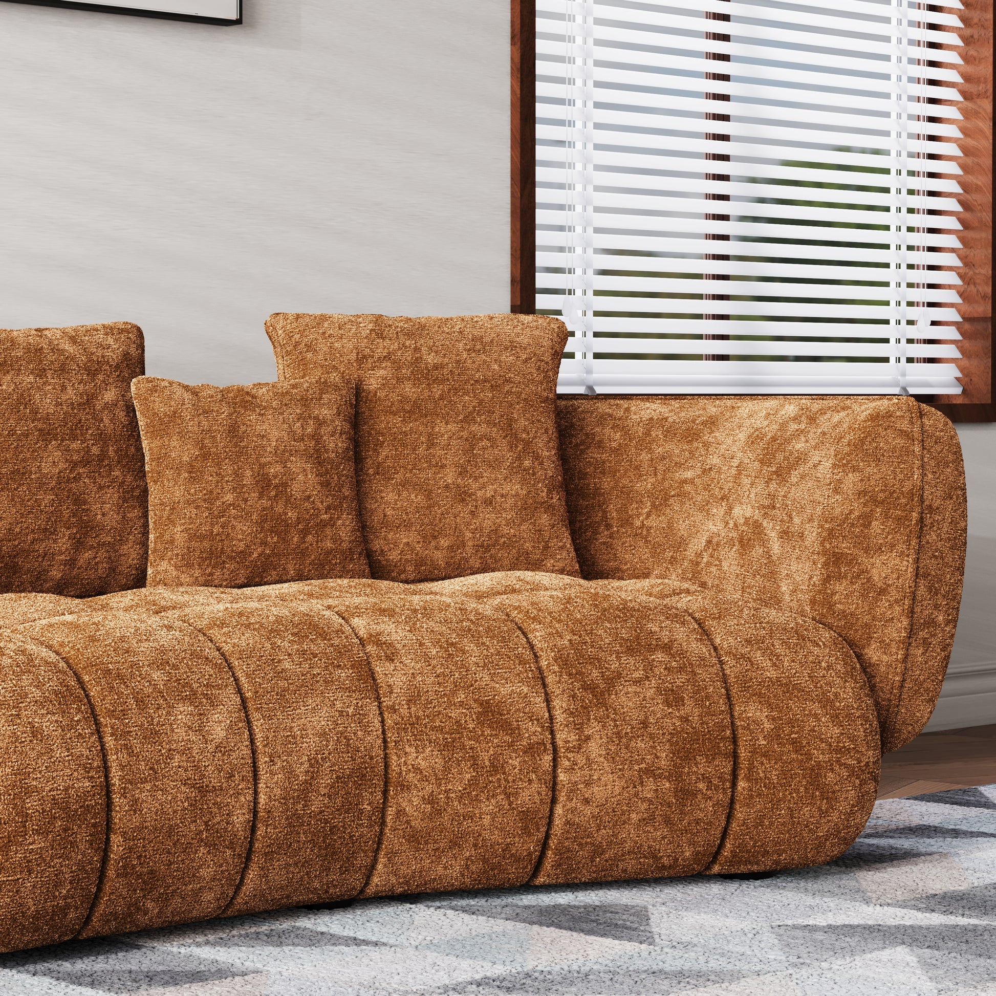 HyPrim Lisbon Claire Chocolate Fabric Loveseat