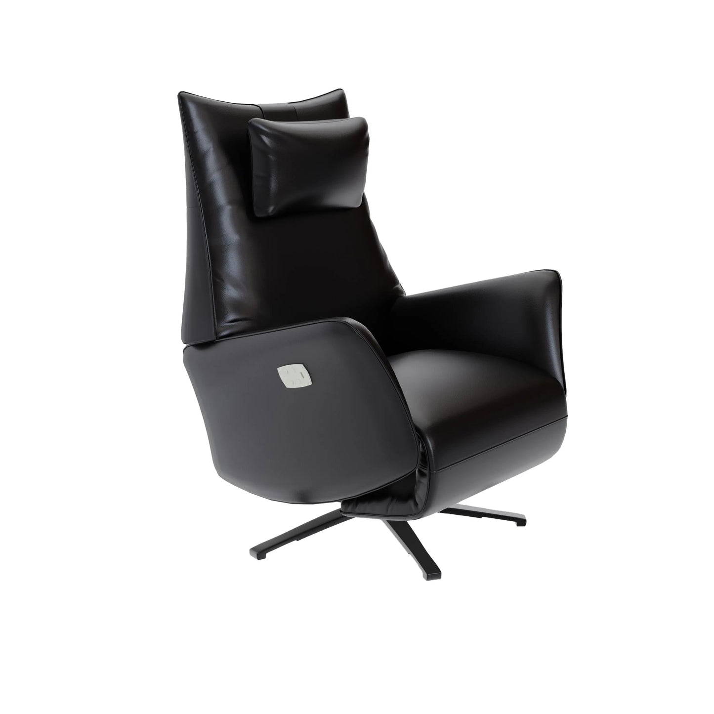 Naples Nimble Swivel Leather Power Recliner HyPrim