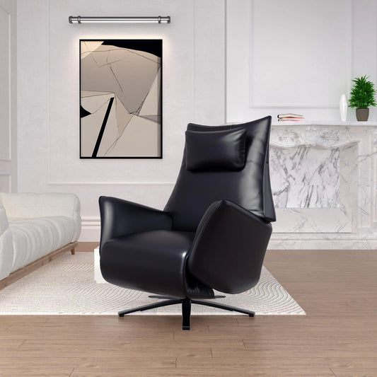 Naples Nimble Swivel Leather Power Recliner HyPrim