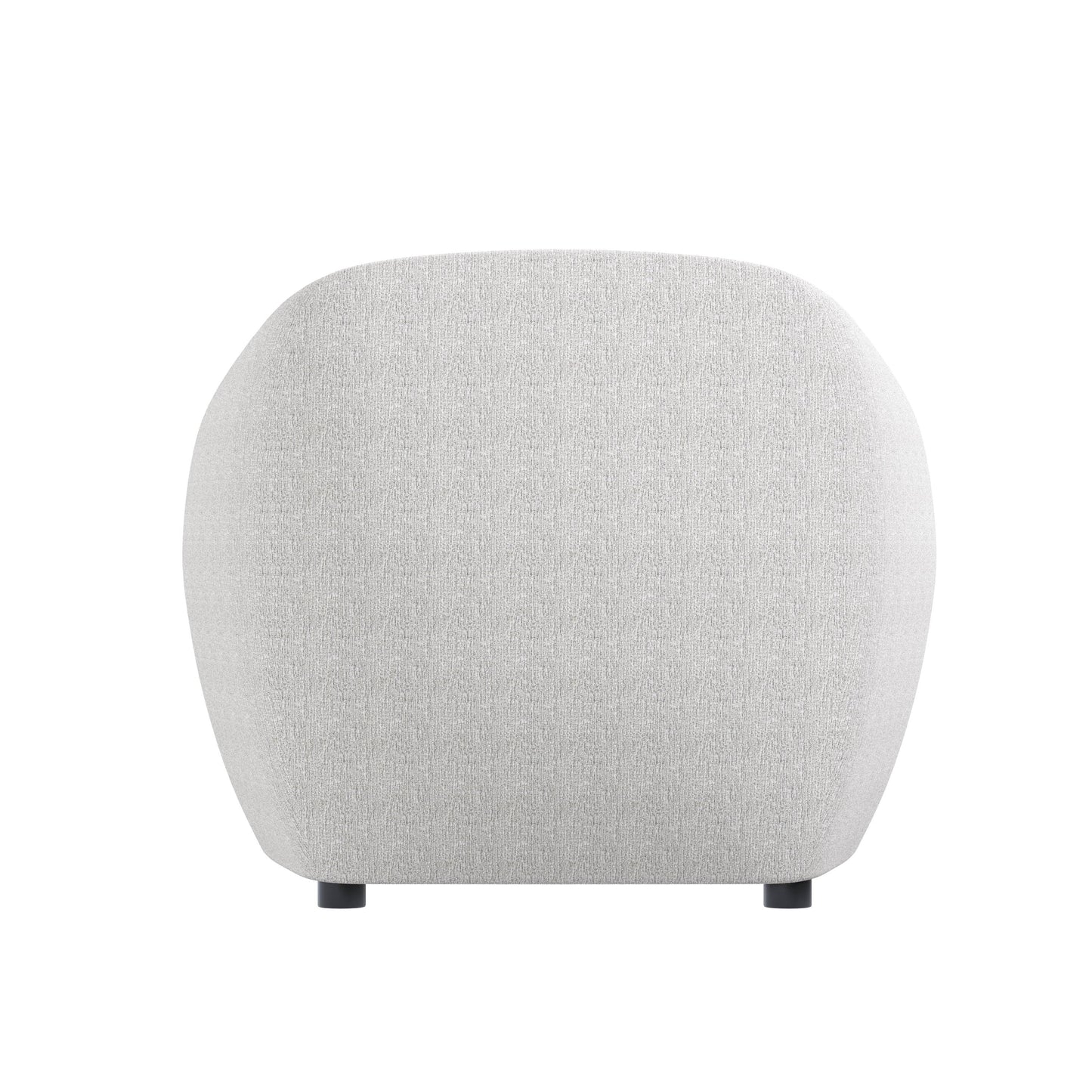 Florence Shuke Camel Fabric Chair with a modern curved design in soft camel fabric. Perfect for contemporary living spaces and cozy seating.