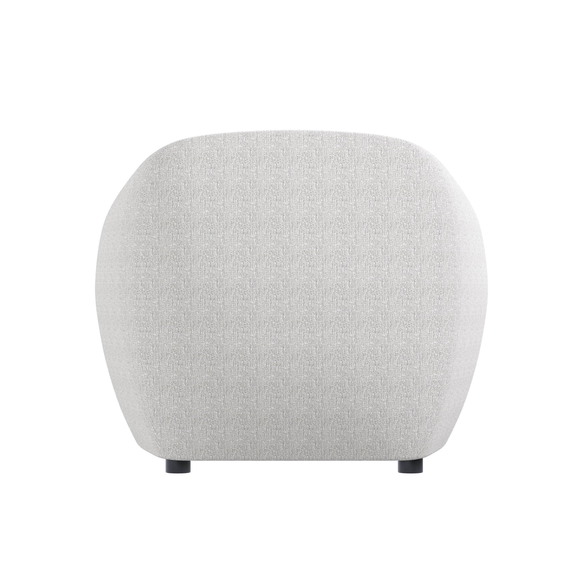Florence Shuke Camel Fabric Chair with a modern curved design in soft camel fabric. Perfect for contemporary living spaces and cozy seating.